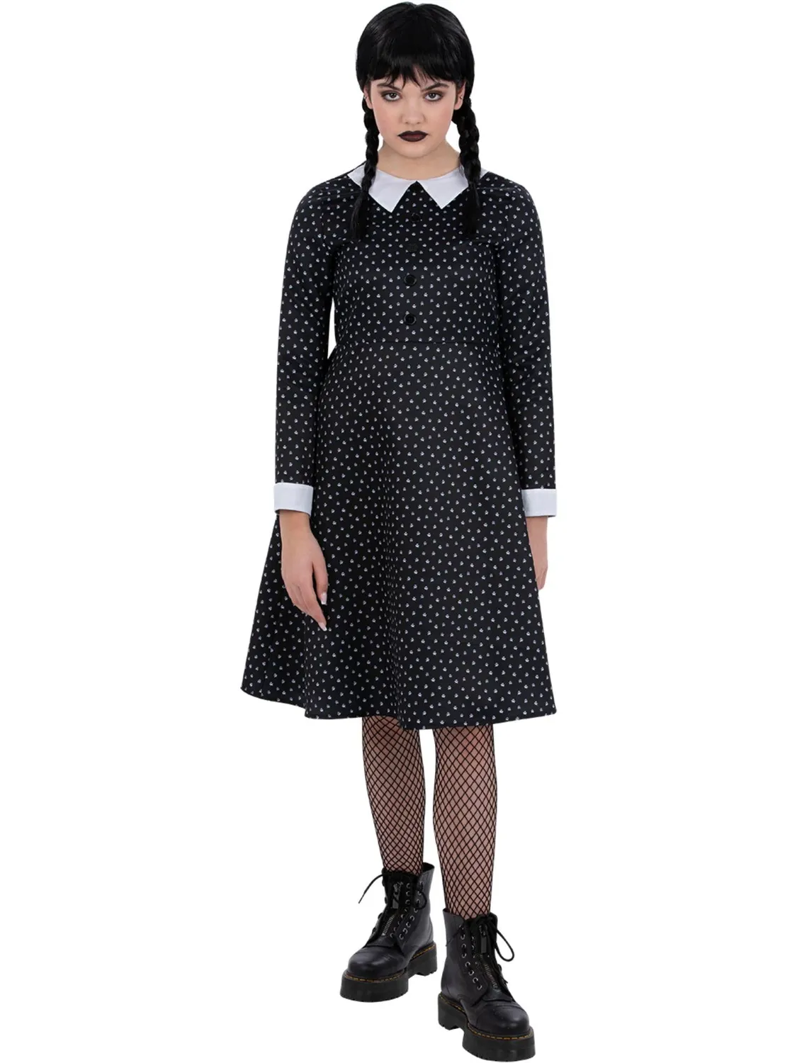 Smiffys Gothic School Girl costume bambina nero 10-12