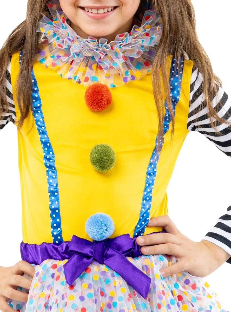 Funidelia Costume Clown Deluxe Bambina 3-4 Anni Giallo