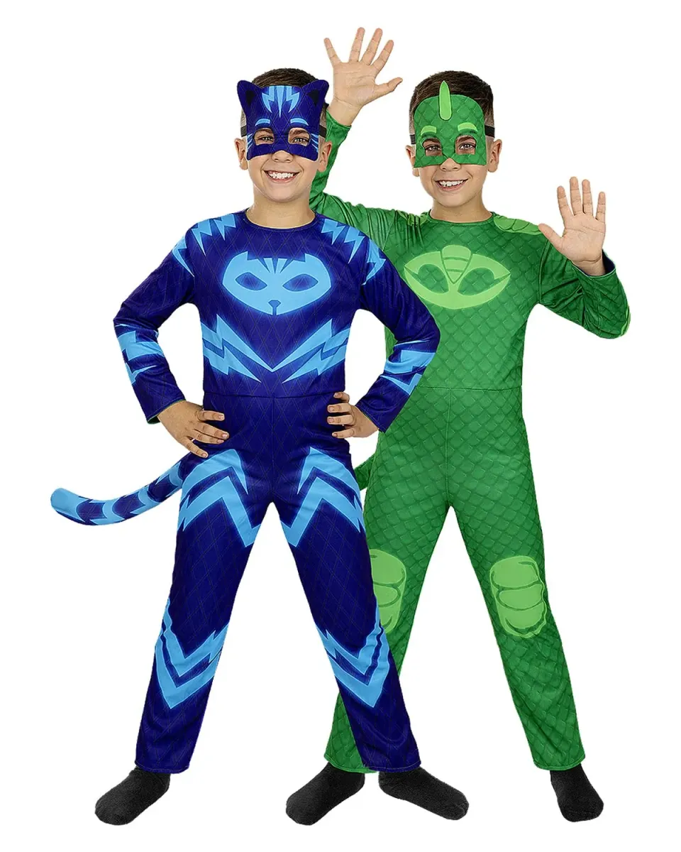 Funidelia PJ Masks Gattoboy Geco Reversibile Costume 3-4 Anni Blu