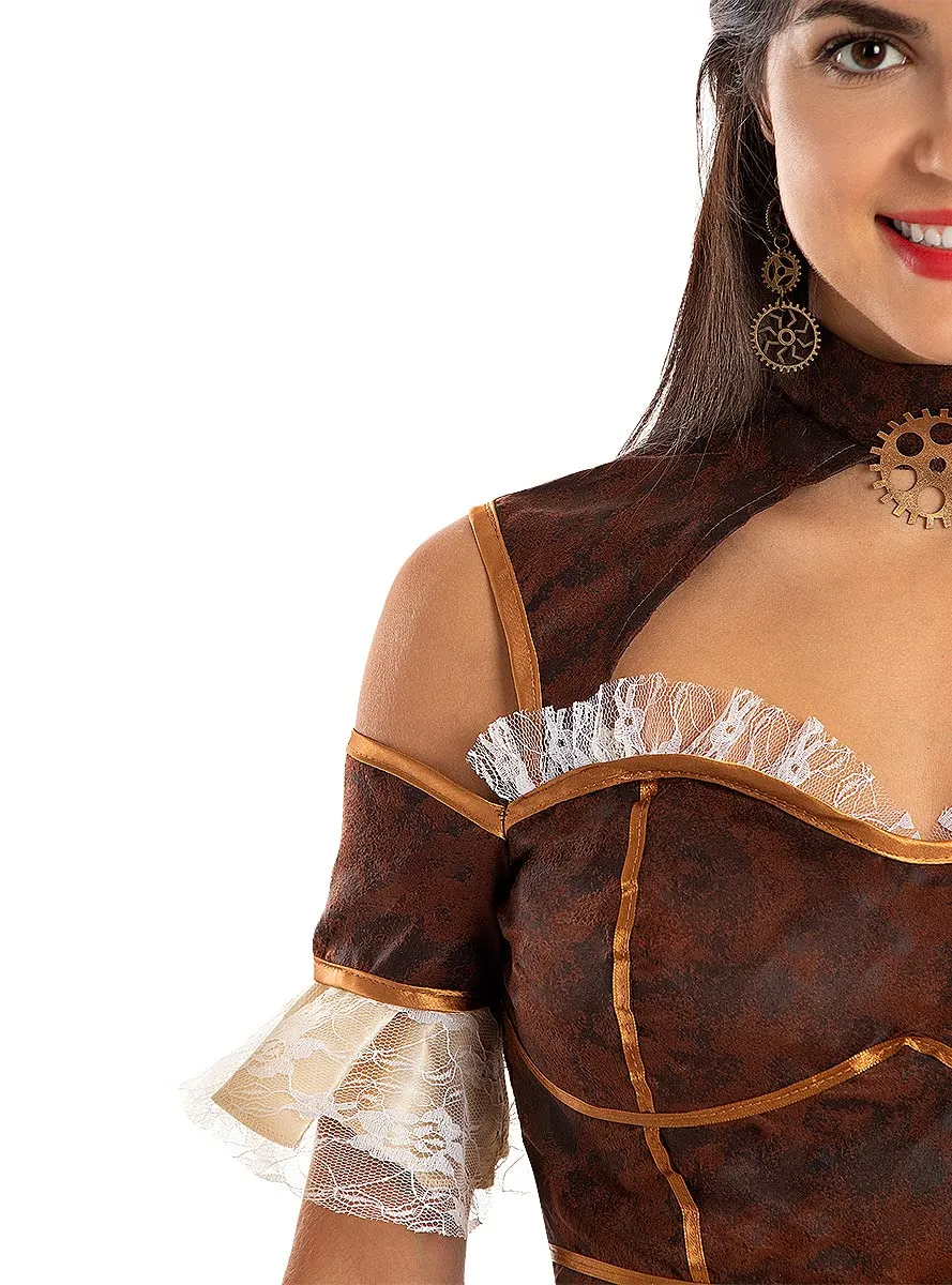 Funidelia Steampunk costume donna corto porpora