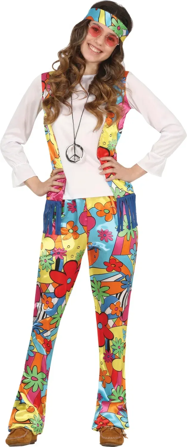 Fiestas Guirca GG87480 Costume Hippie con gilet e fascia