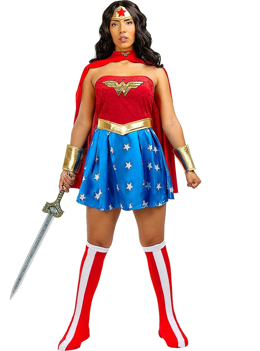 Funidelia Wonder Woman parrucca donna nera ufficiale DC