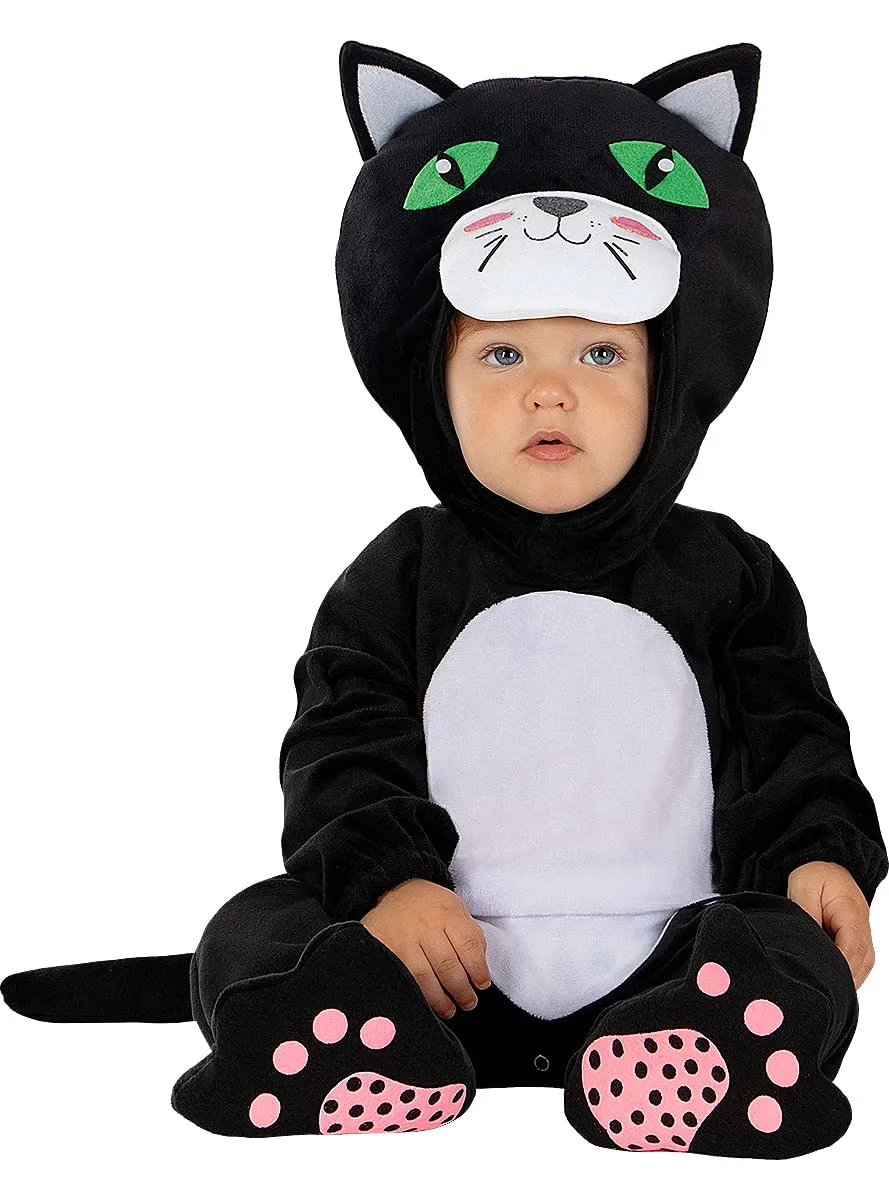 Funidelia Costume da Gatto bebè Nero 12-24 mesi