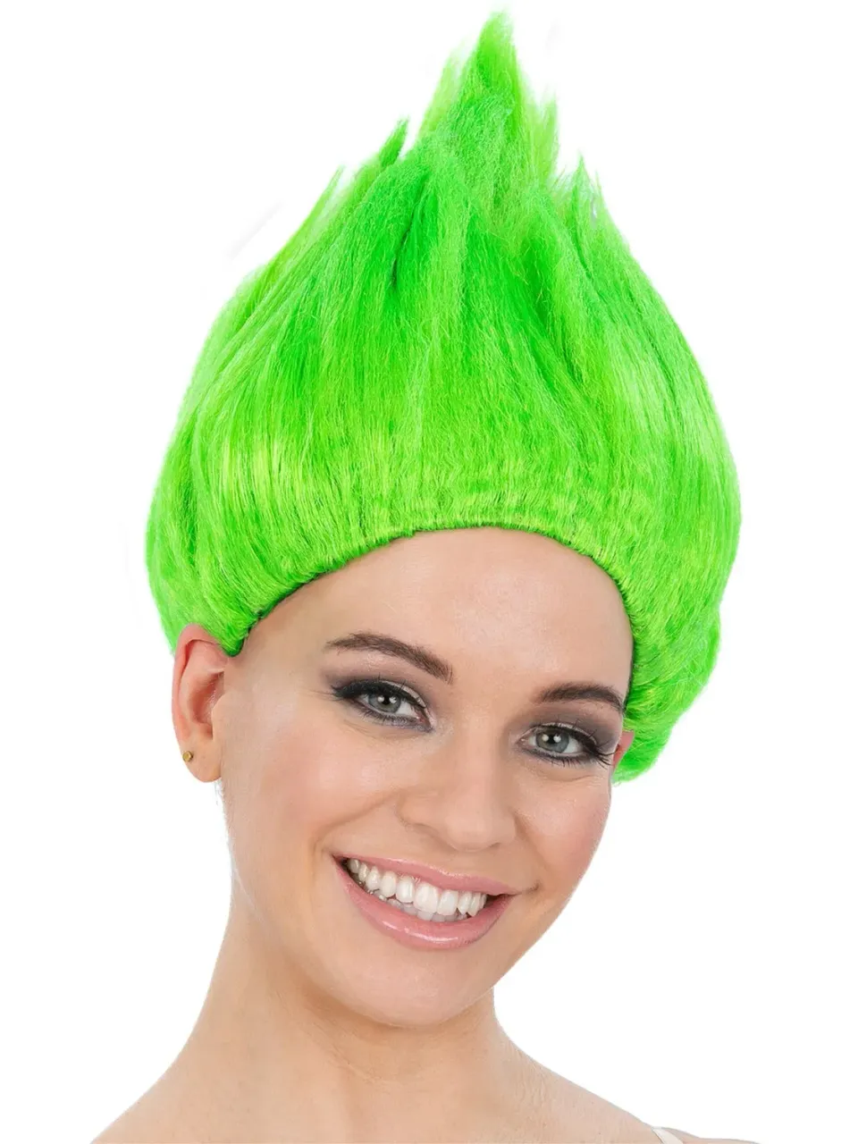 Smiffys Troll Parrucca Verde Neon Unica Anni 90