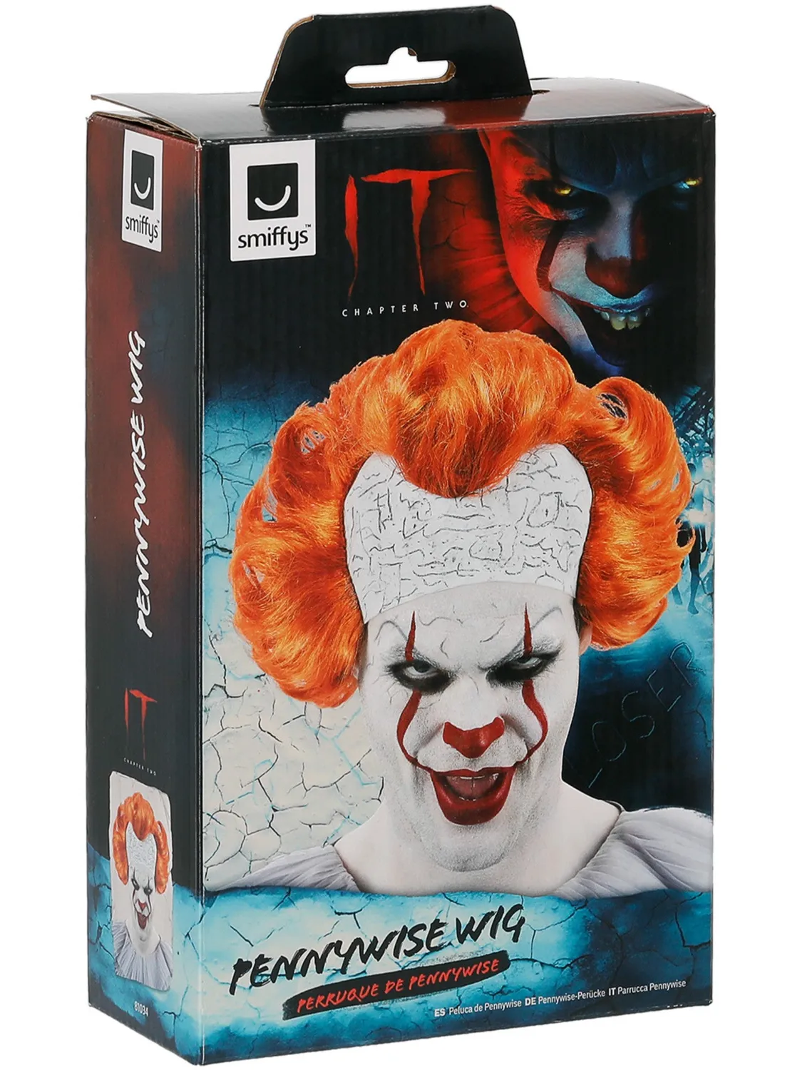 Smiffys IT Chapter 2 Pennywise parrucca arancione lattice