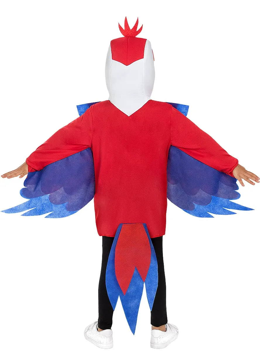 Funidelia Costume Pappagallo bambino rosso 7-9 anni