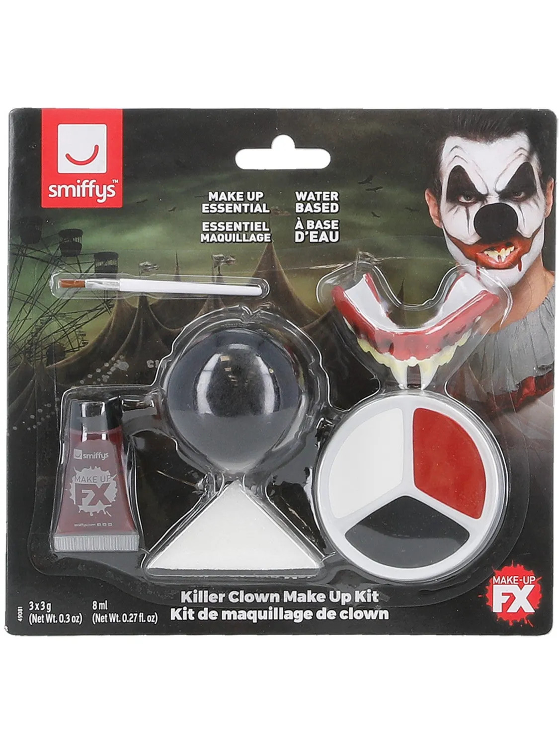 Smiffys Killer Clown Kit Trucco Pagliaccio Aqua Adulti