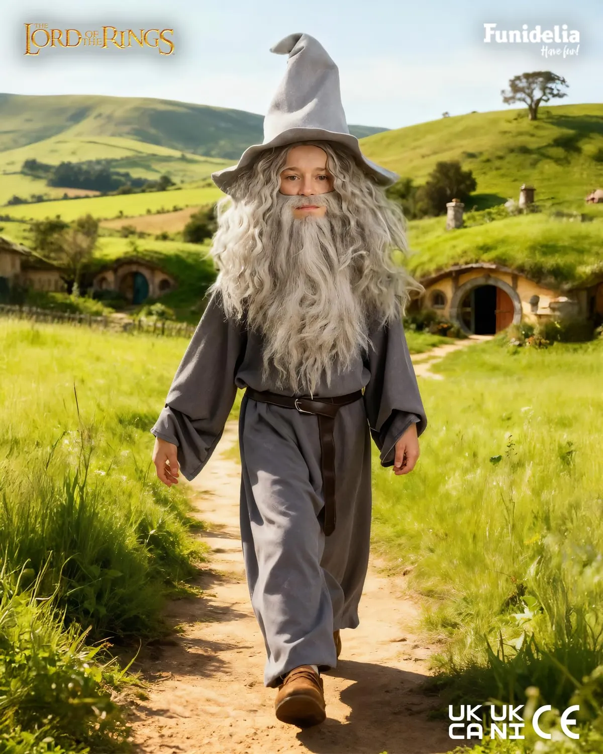 Funidelia Il Signore degli Anelli Gandalf parrucca con barba multicolore