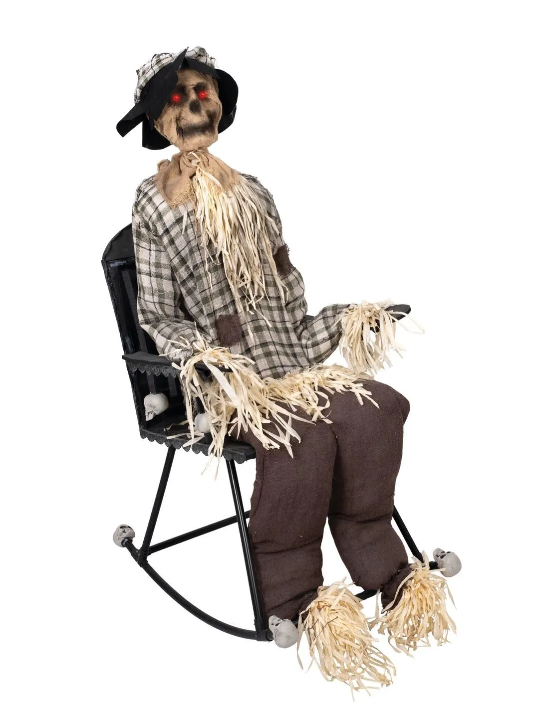 P'tit Clown 24065 spaventapasseri animatronic 120 cm con sedia