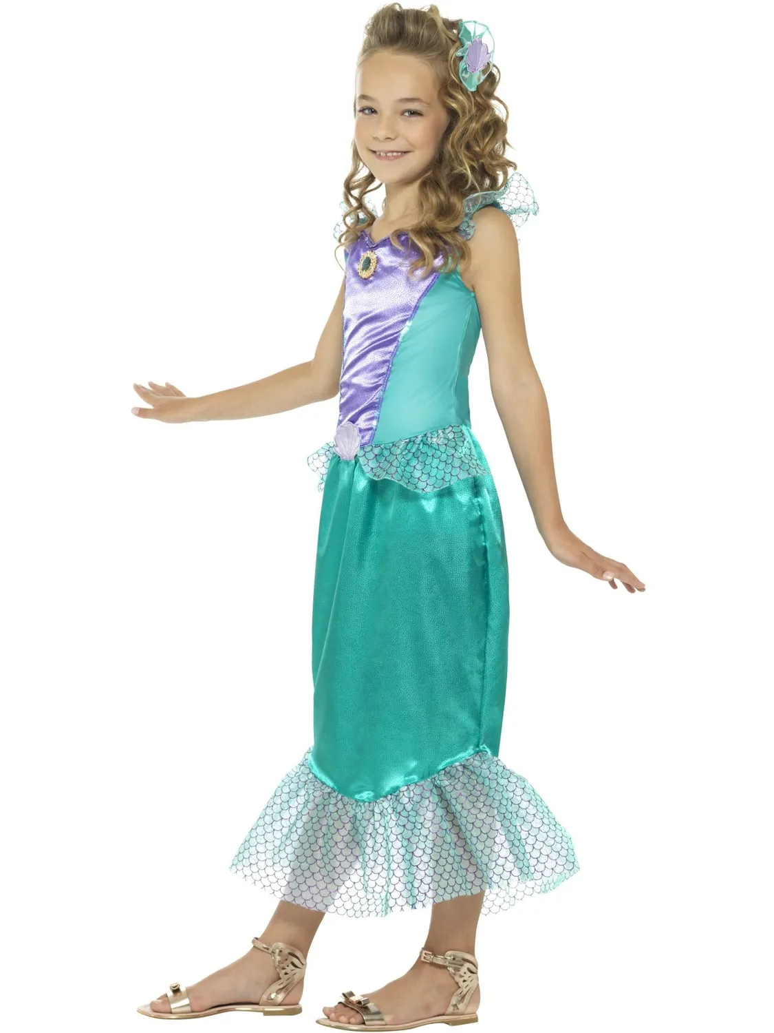 Smiffys Deluxe Mermaid costume sirena bambina M teal