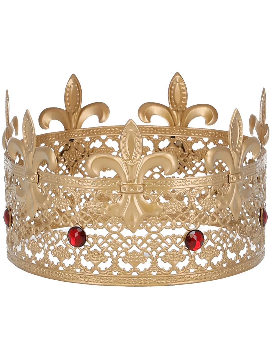 Smiffys corona vampiro metallo oro con gemme rosse