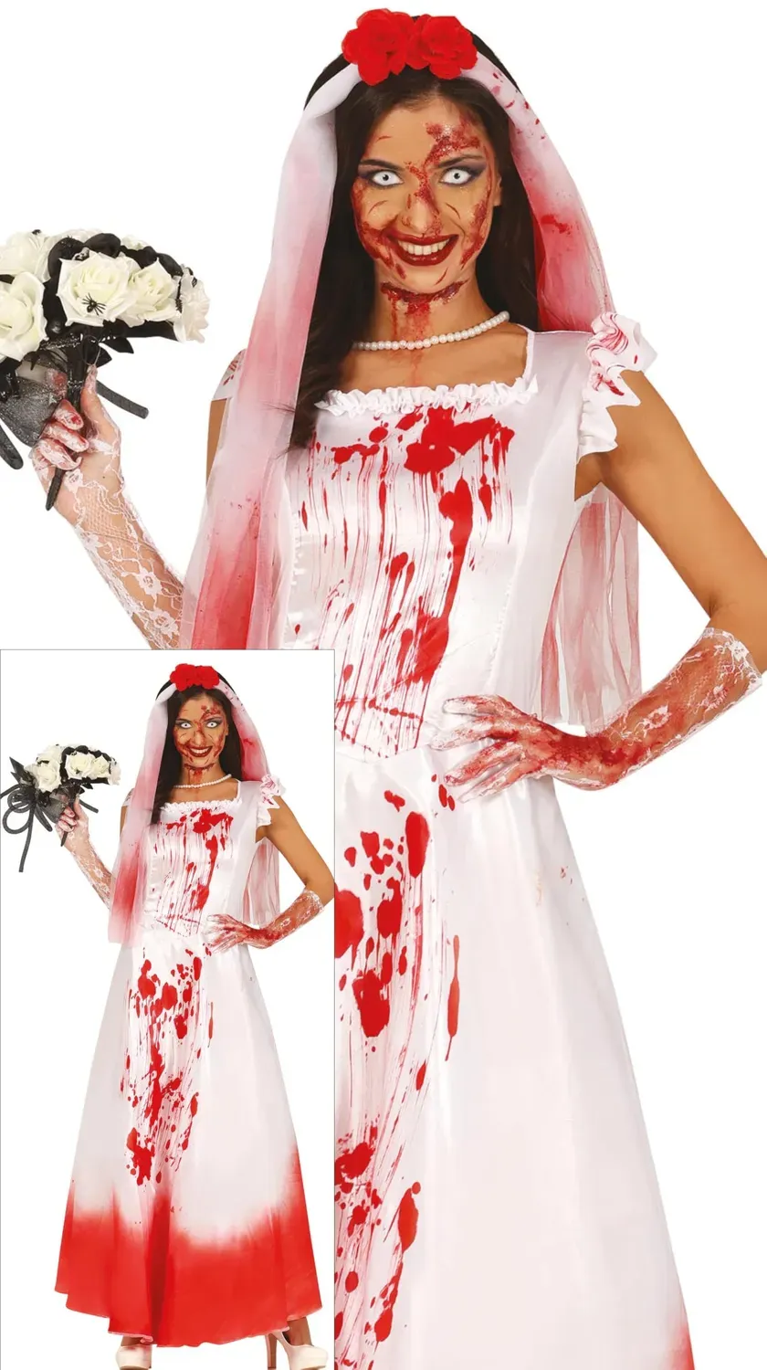 Guirca Sposa Assassino costume donna S sanguinante