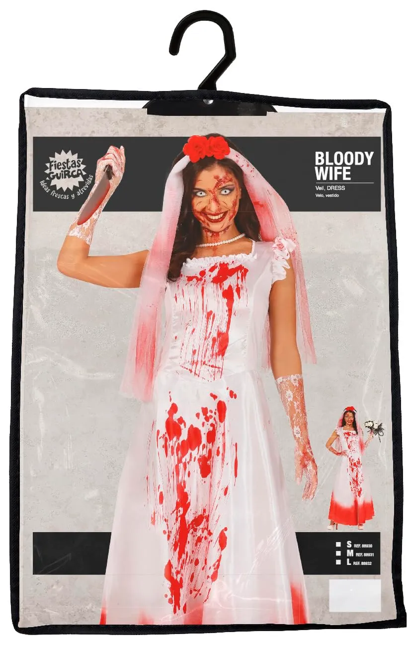 Guirca Sposa Assassino costume donna S sanguinante