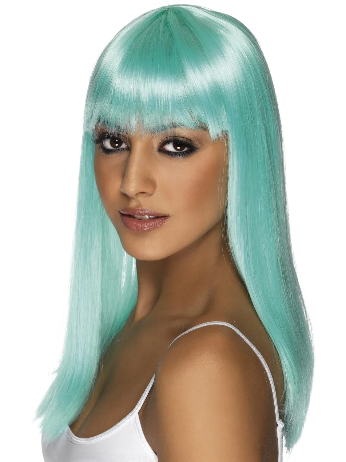 Smiffys Glamourama parrucca bionda lunga con frangia