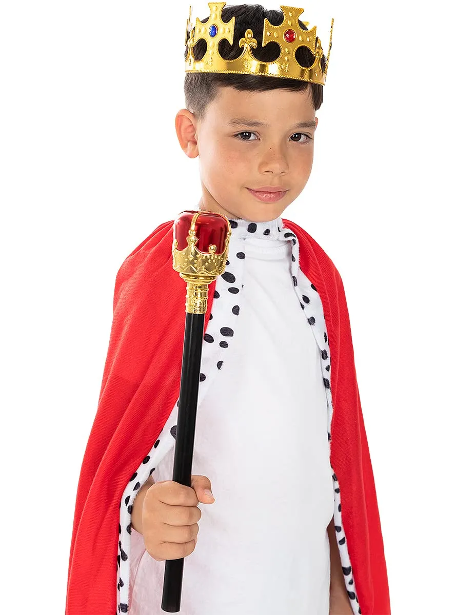 Funidelia Re Mantello Bambino Rosso Medievale