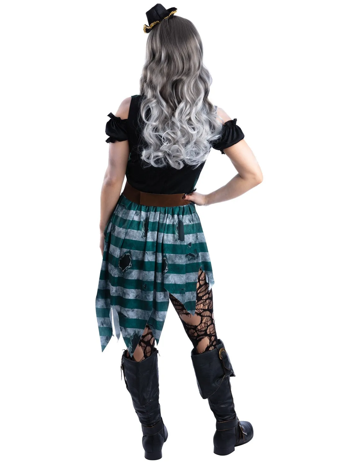 Smiffys Costume Pirata Scheletro Donna con cappello S-L