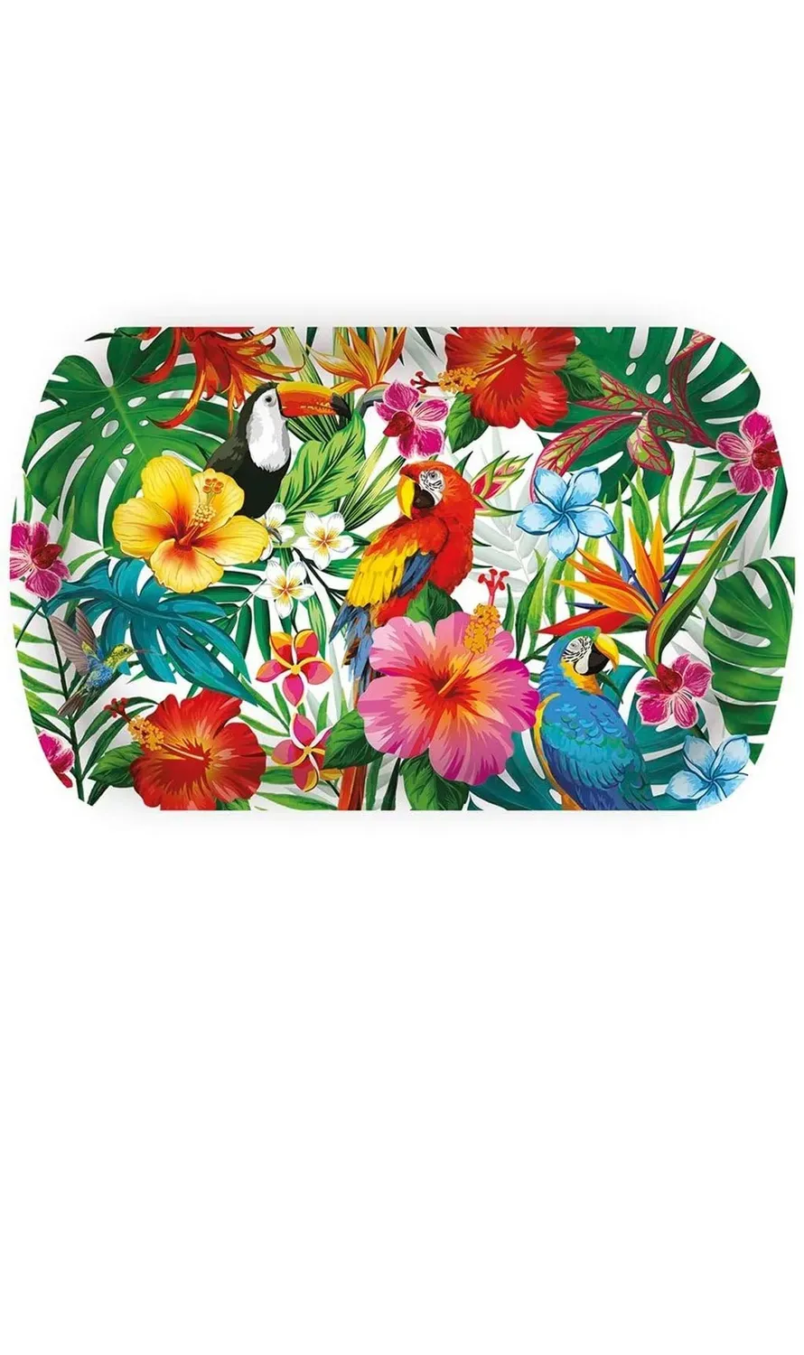 Fiestas Guirca Hawaii vassoio 39x24 cm multicolore riutilizzabile