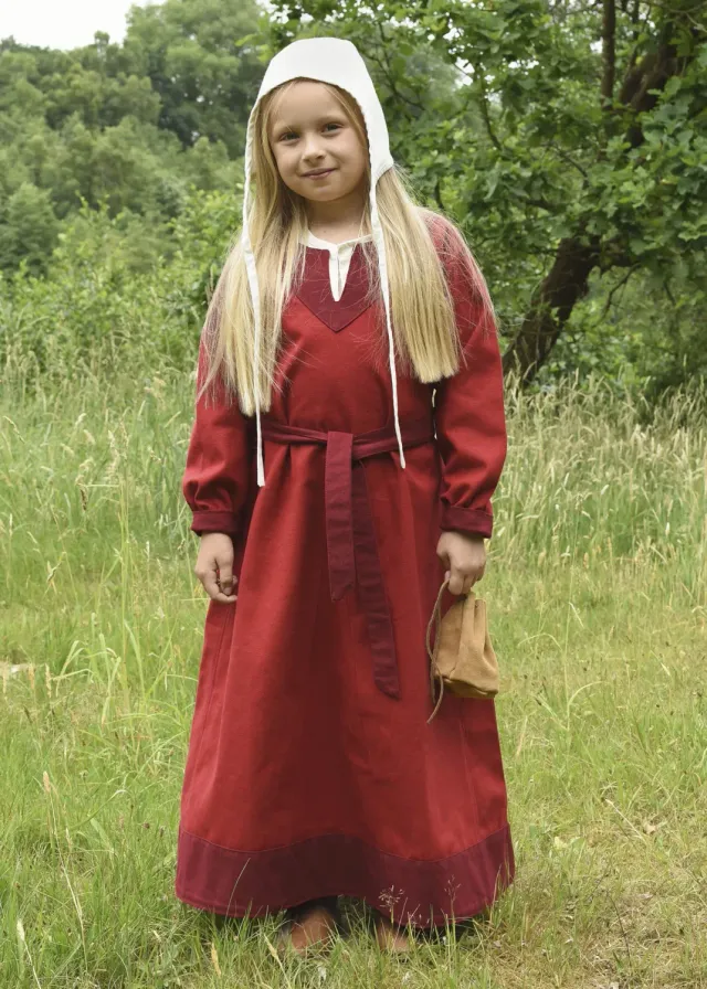 La Bottega di Merlino Solveig Abito Bambina Rosso Cotone