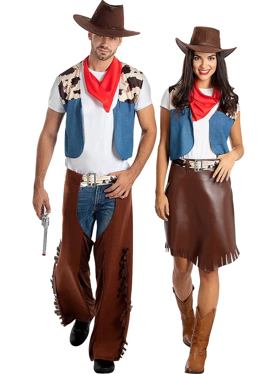 Funidelia Cowboy Costume Donna S-M Marrone