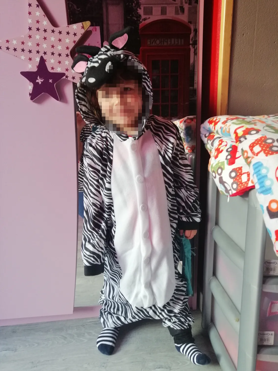 Funidelia Zebra Onesie Costume Bambino 5-6 Anni