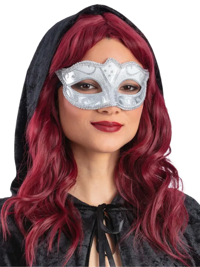 Smiffys Venetian maschera veneziana argento adulto