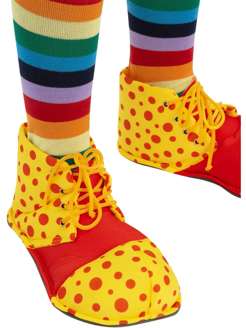 Smiffys Clown copriscarpe bambino giallo pois rossi