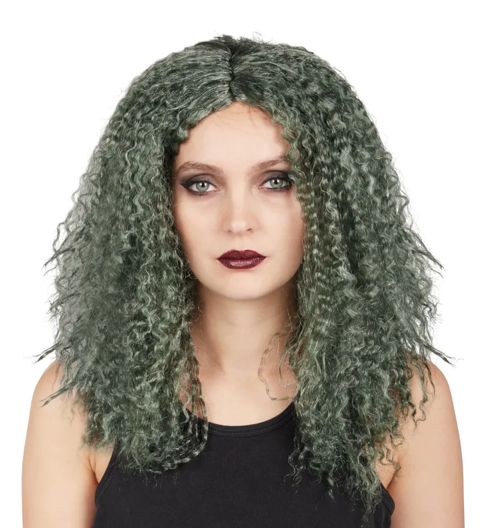 P'tit Clown re22173 Parrucca Strega Ricci Verde Adulto