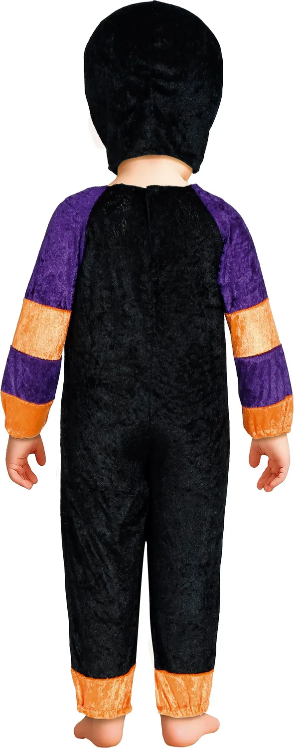 Guirca Costume Ragno Neonato Nero con Cappuccio 12-18 Mesi