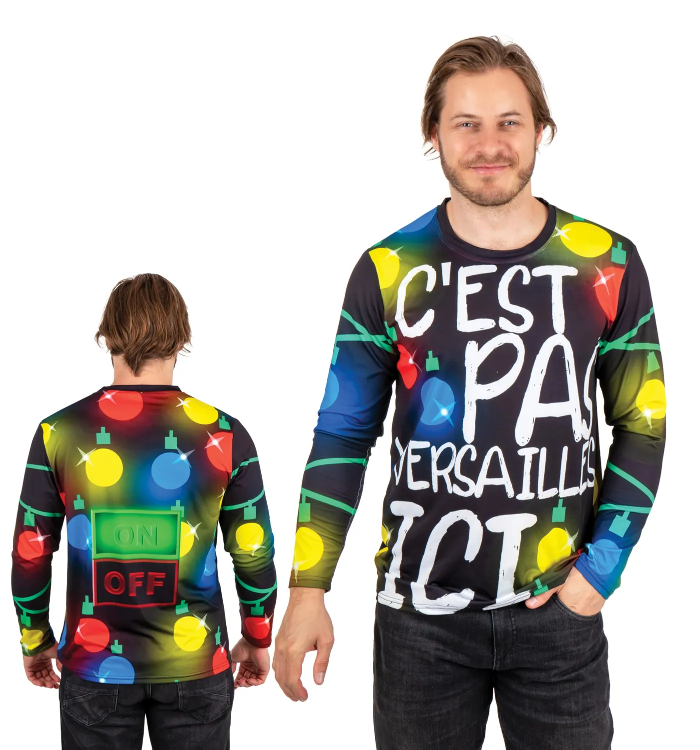 P'tit Clown maglietta Natale Super Babbo Natale verde L-XL