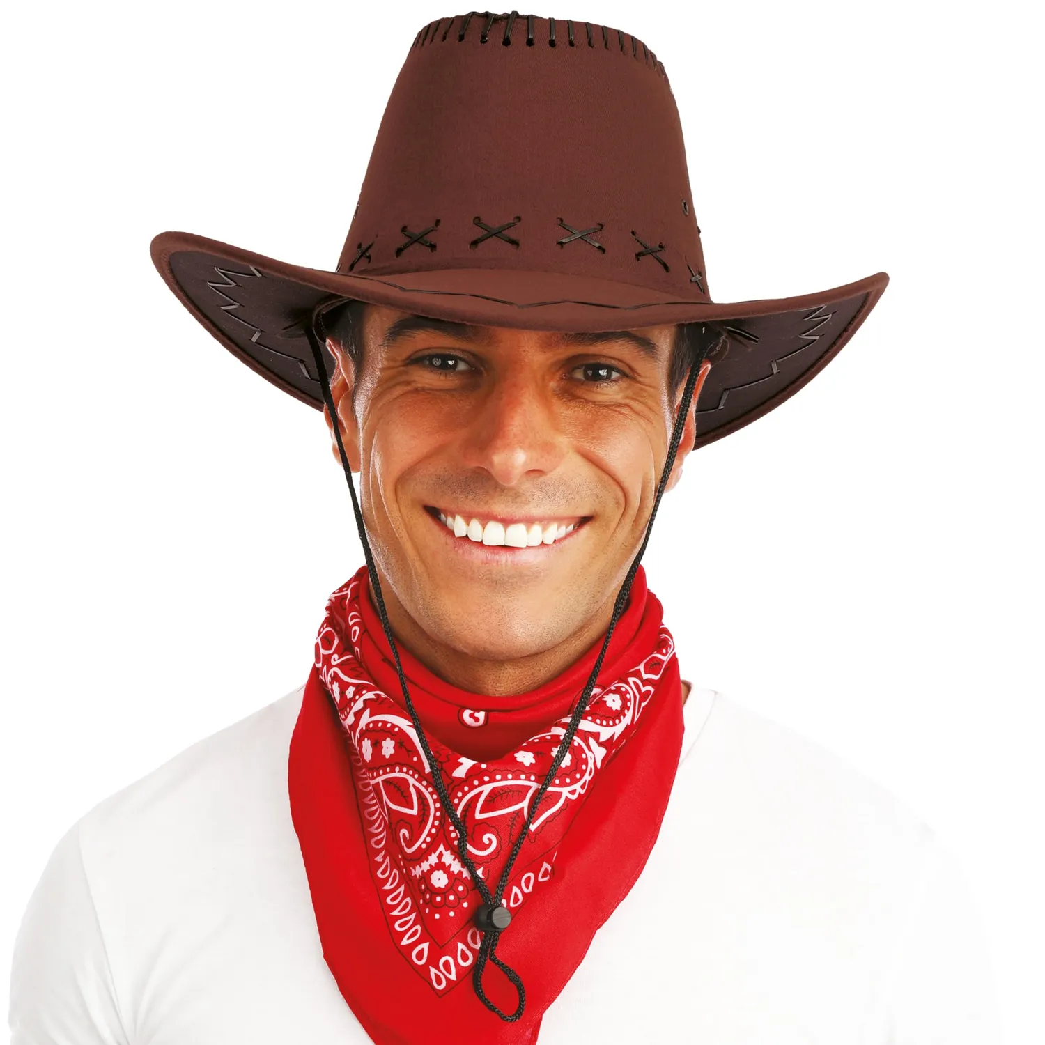 P'tit Clown Cappello Cowboy Nabuk Adulto Marrone Scuro
