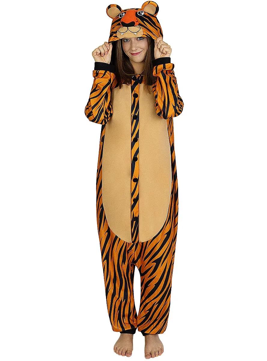 Funidelia tigre onesie costume adulto arancione S-M