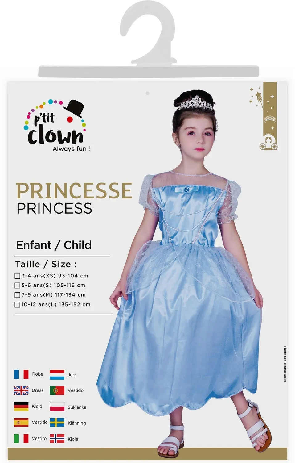 P'tit Clown Fairytale Princess Costume Principessa Bambina