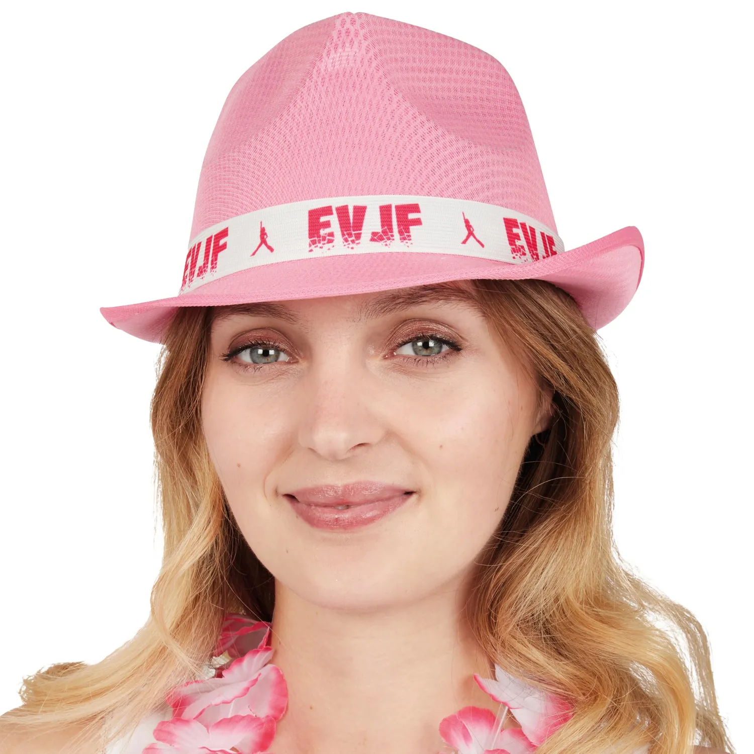 P'tit Clown Borsalino cappello EVJF rosa addio nubilato