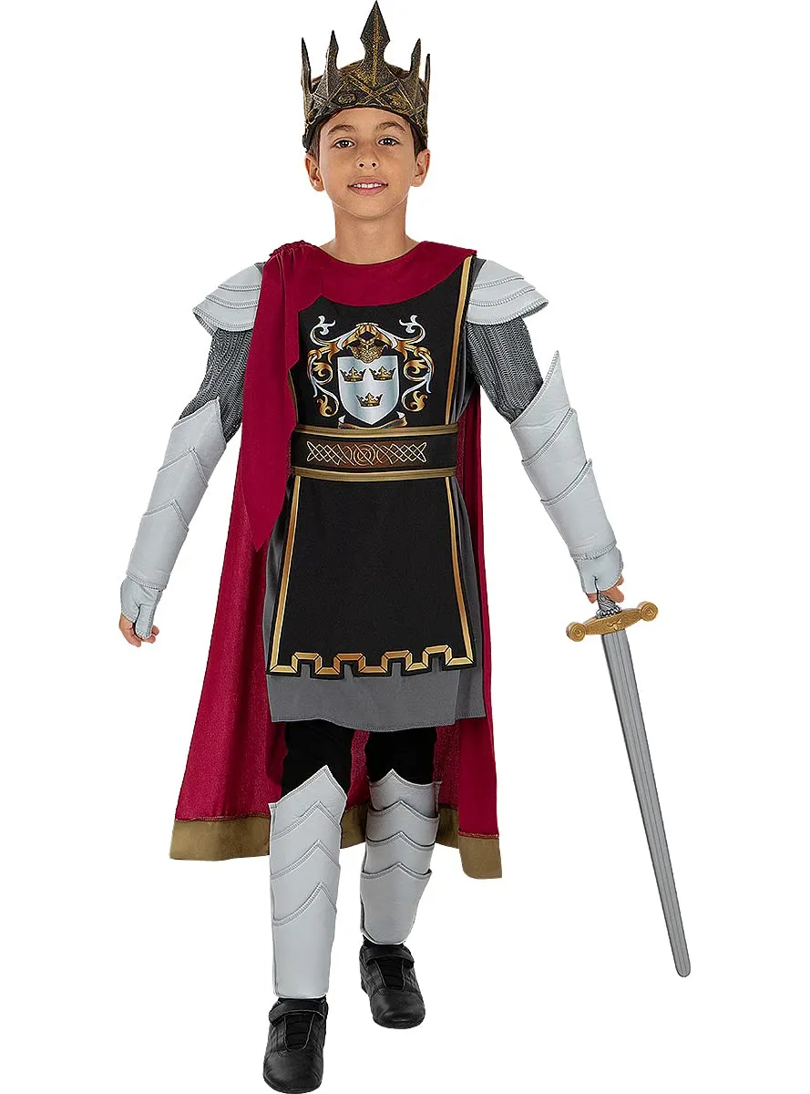 Funidelia Re Artù Deluxe costume bambino porpora medievale