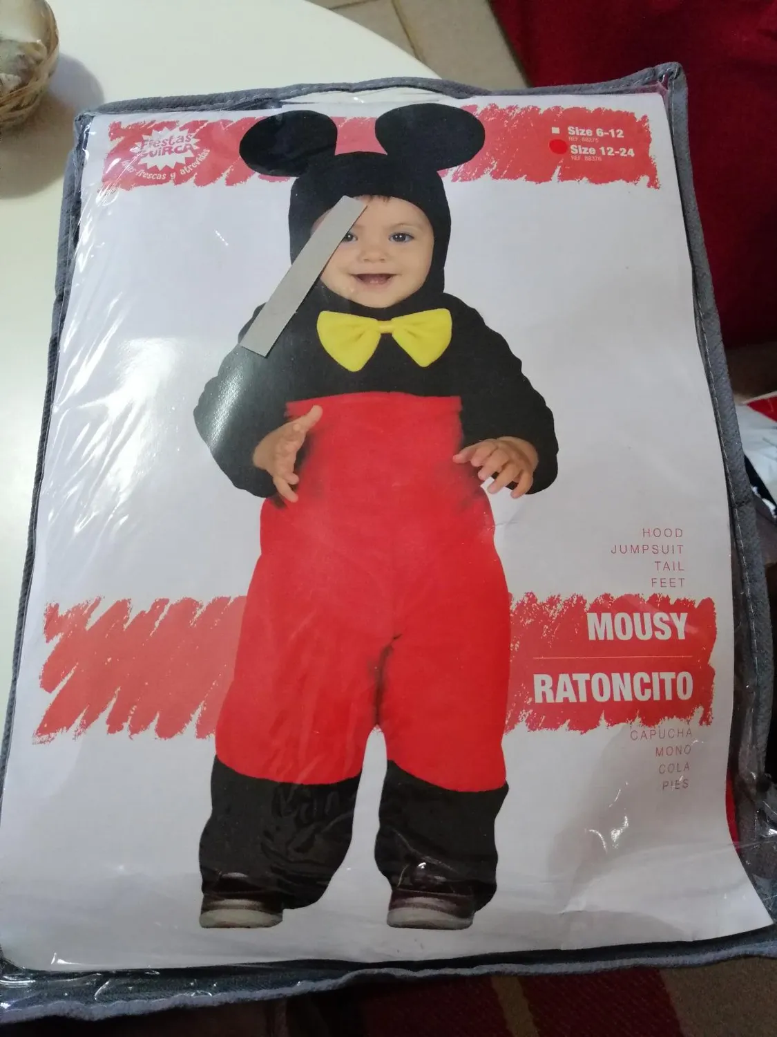 Guirca Topo Costume Bambino 18-24 Mesi Flanella