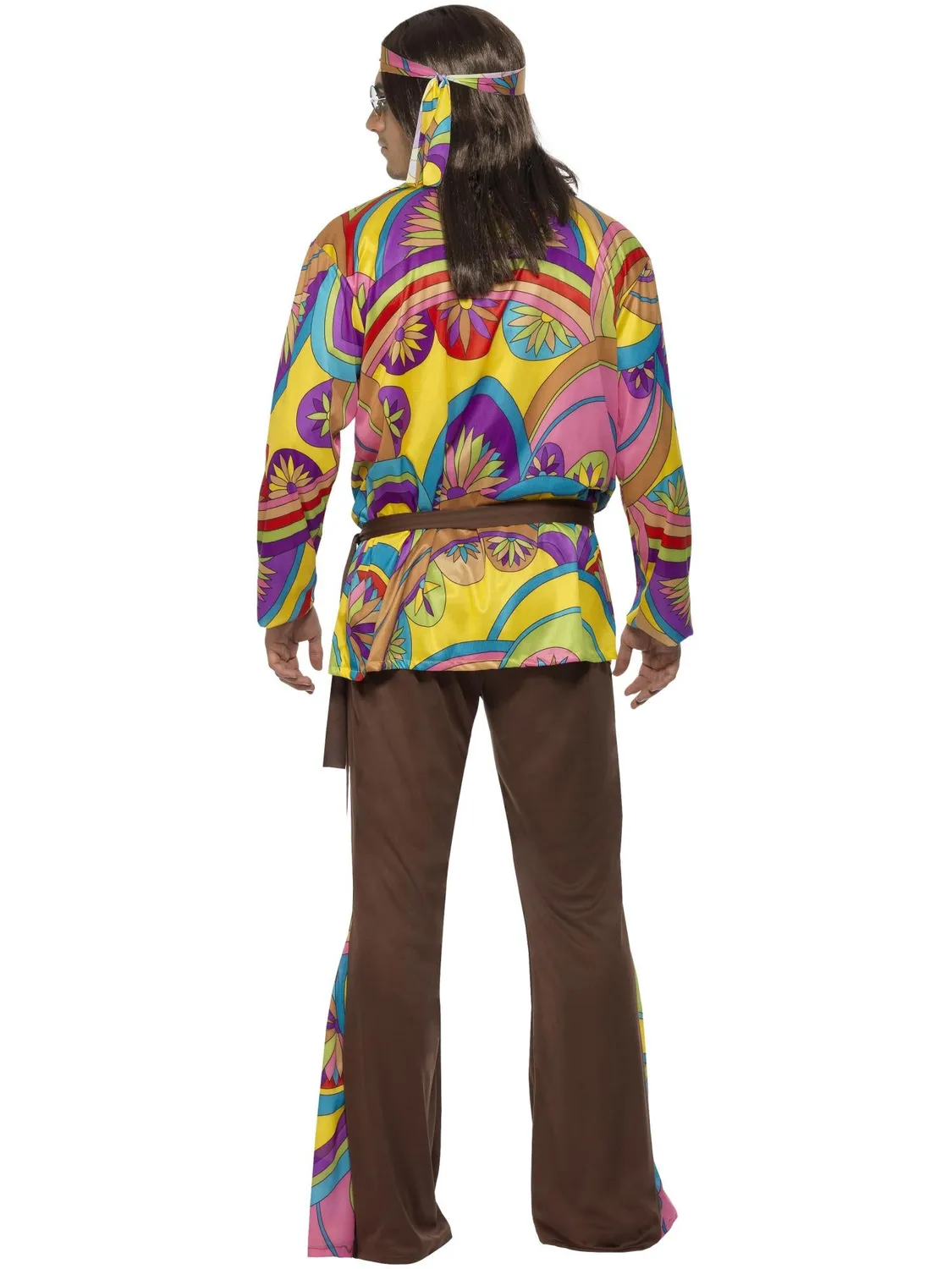 Smiffys Psychedelic Hippie costume hippie M uomo multicolore