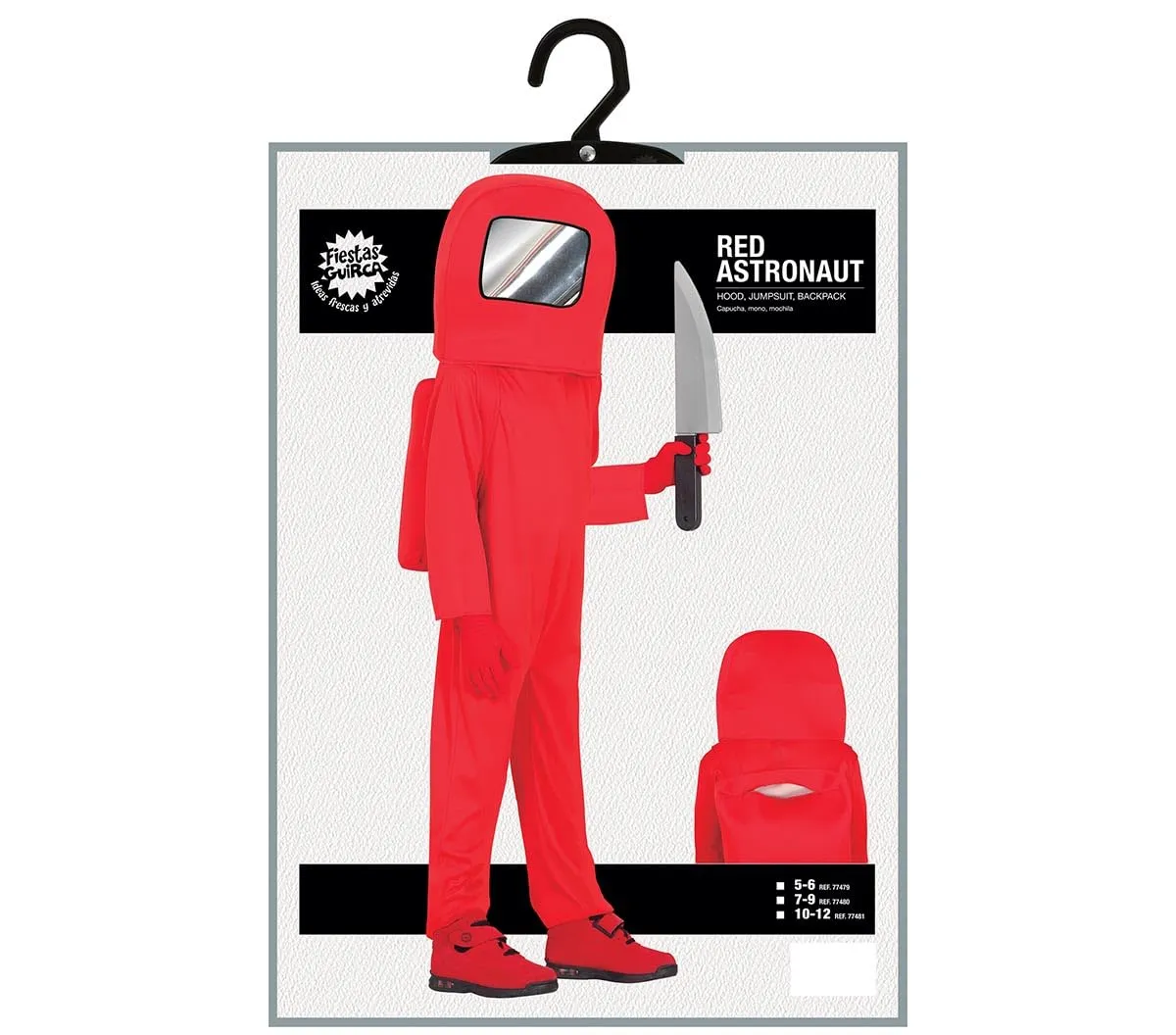 Guirca Astronauta Rosso Costume Taglia Unica con zaino