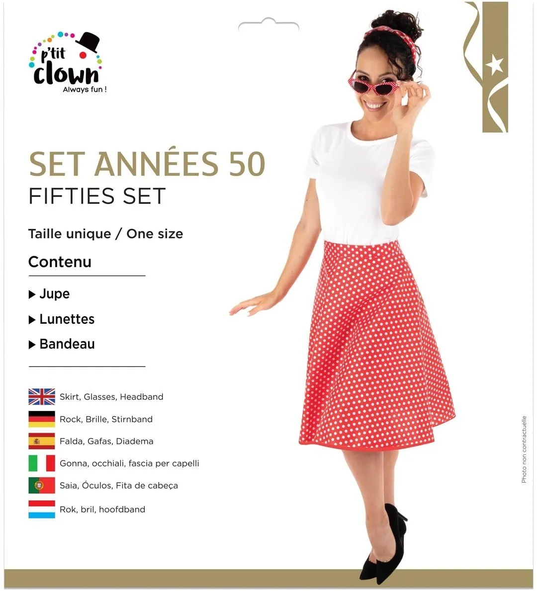 P'tit Clown 22693 Accessori Costume Rosso Completamento