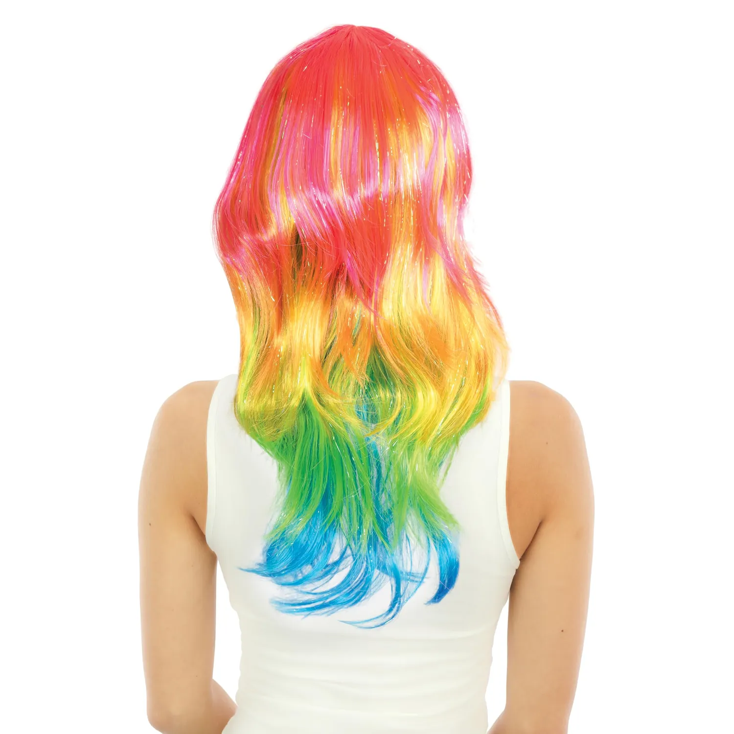 P'tit Clown re18676 parrucca capelli lunghi multicolore