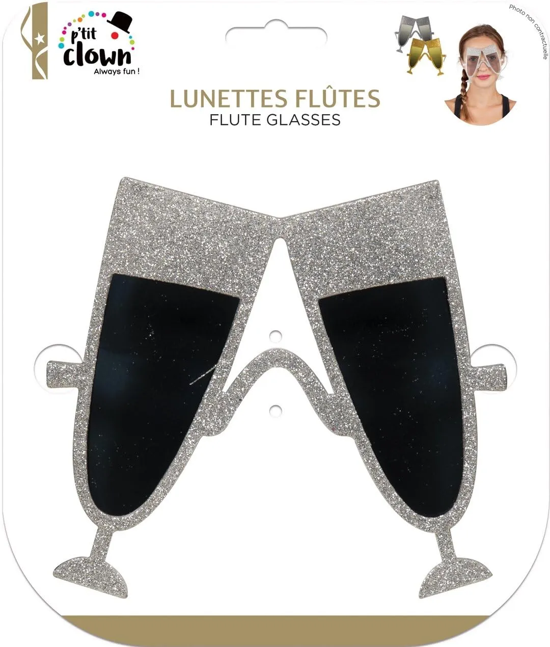 P'tit Clown RE35027 occhiali champagne glitter oro argento