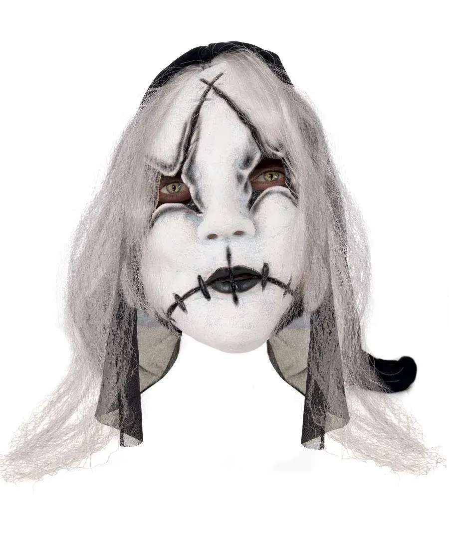 P'tit Clown re19473 maschera lattice adulto con capelli