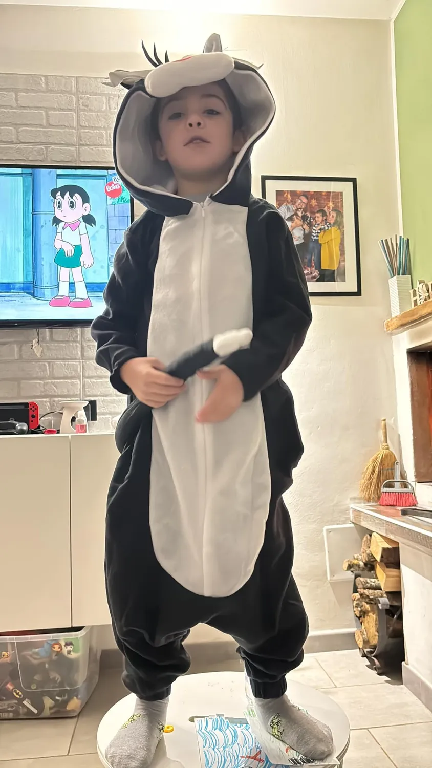 Funidelia Looney Tunes Silvestre costume bambino 3-4 anni nero
