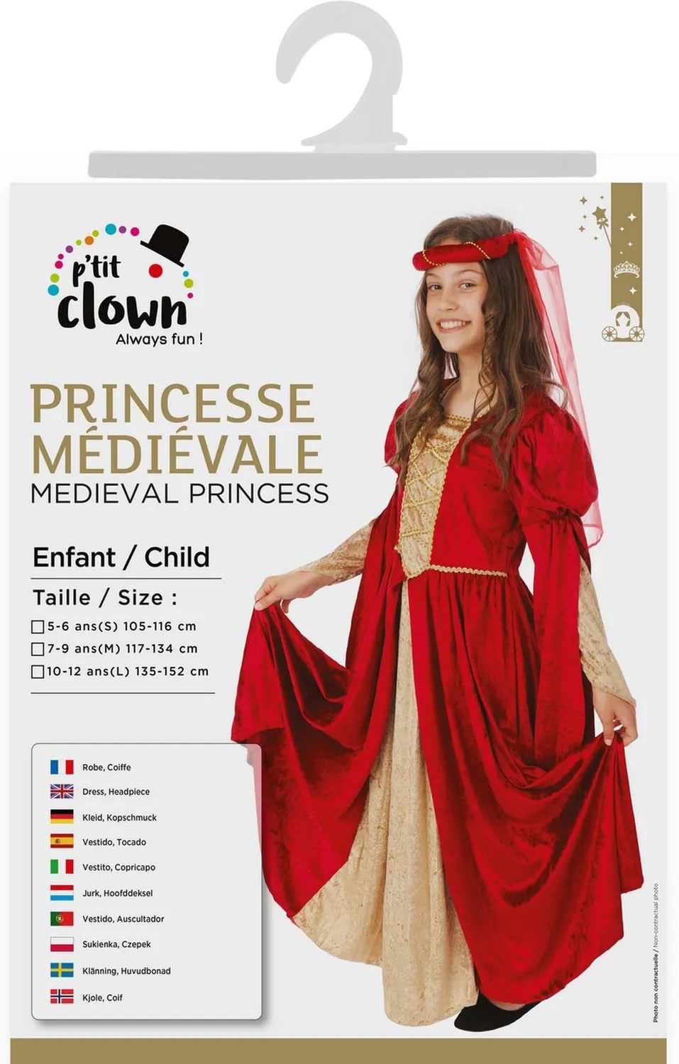 P'tit Clown Fairytale Princess costume principessa bambina