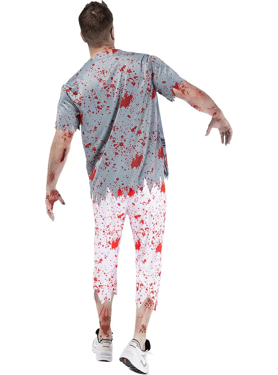 Funidelia giocatore rugby zombie costume uomo azzurro