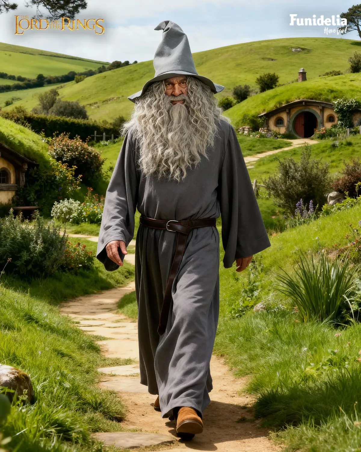 Funidelia Gandalf Parrucca con Barba Ufficiale Multicolore