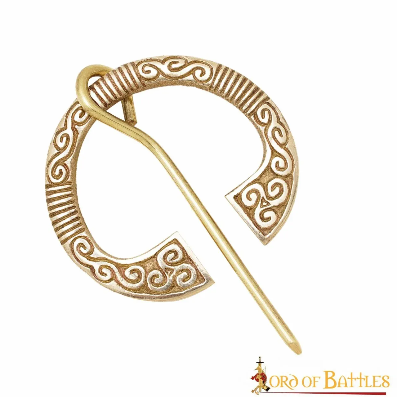 La Bottega di Merlino fibula spilla ottone puro 5 cm