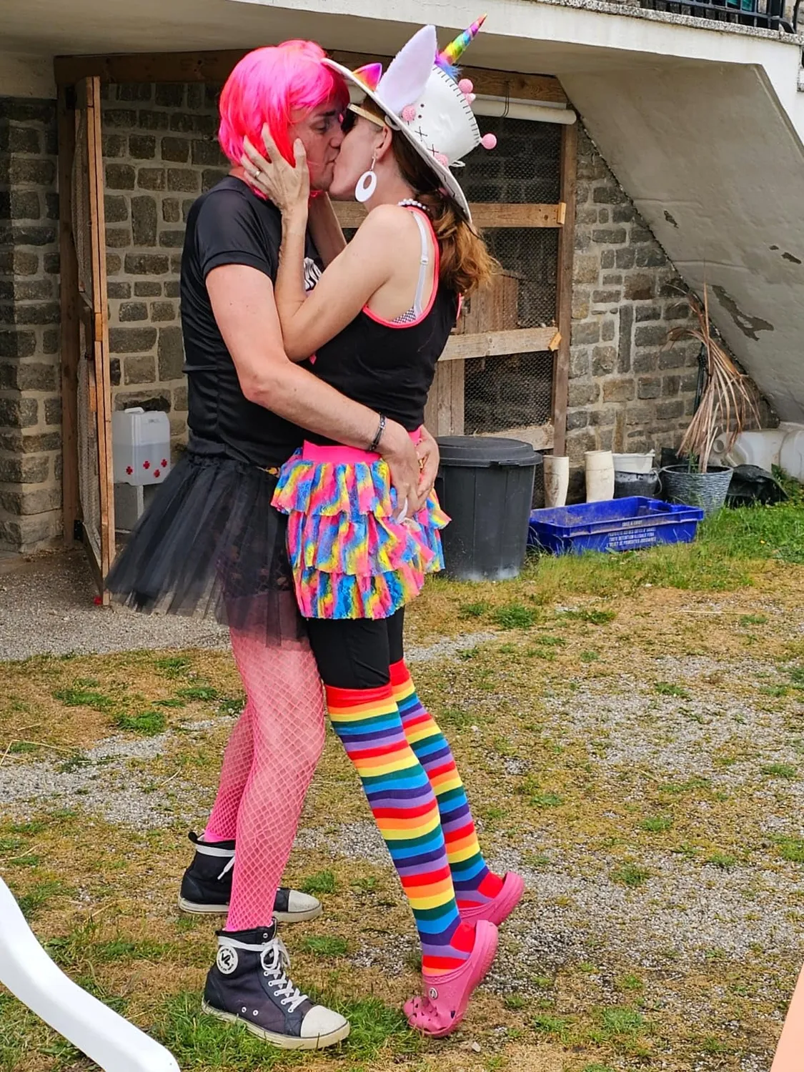 P'tit Clown Cabaret parrucca viola donna anni 20