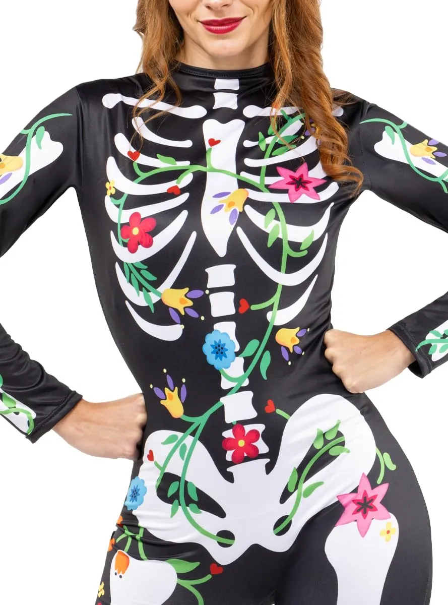Funidelia Catrina Scheletro costume donna taglia L teschio