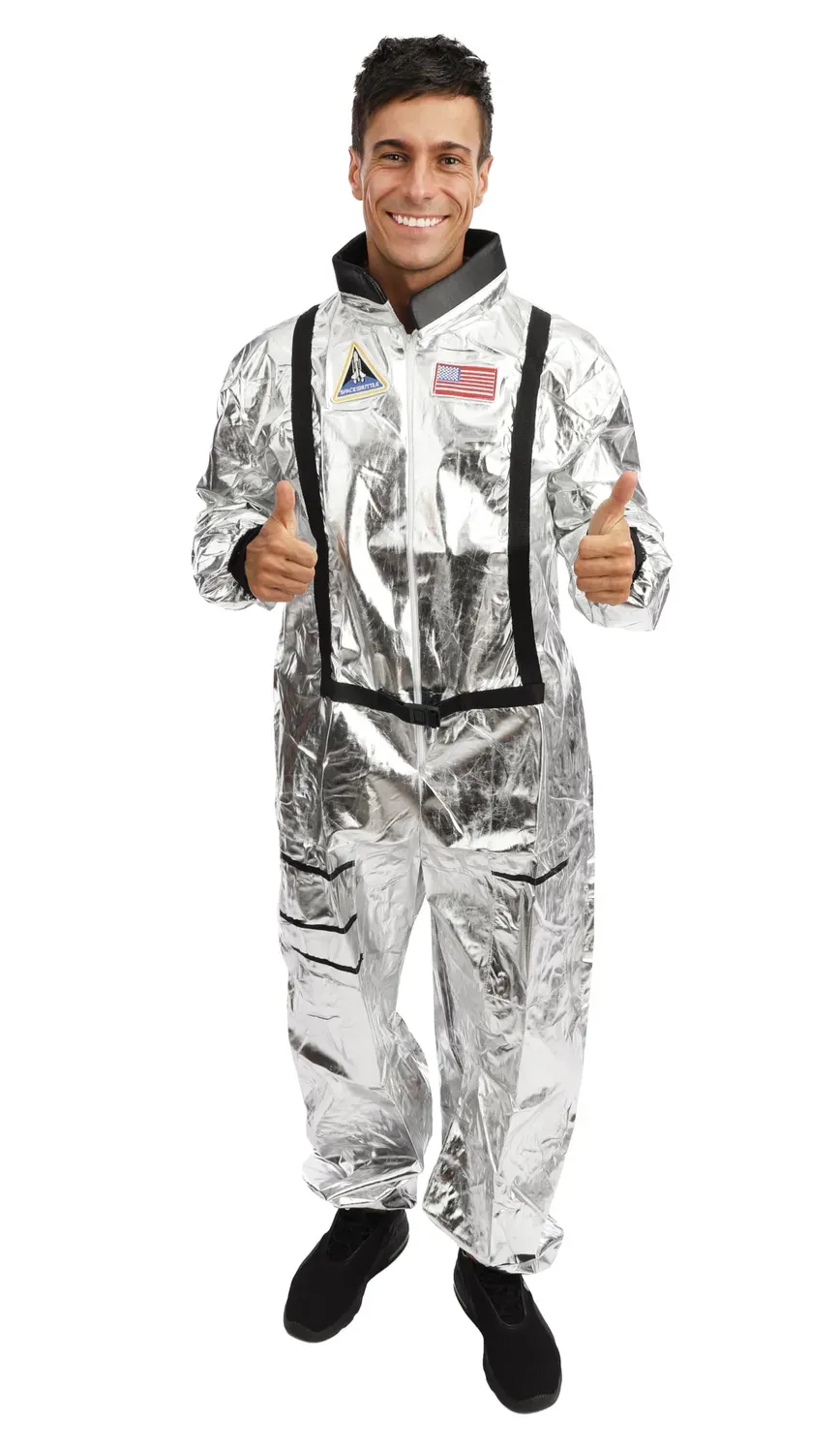 P'tit Clown costume astronauta adulto grigio S-M