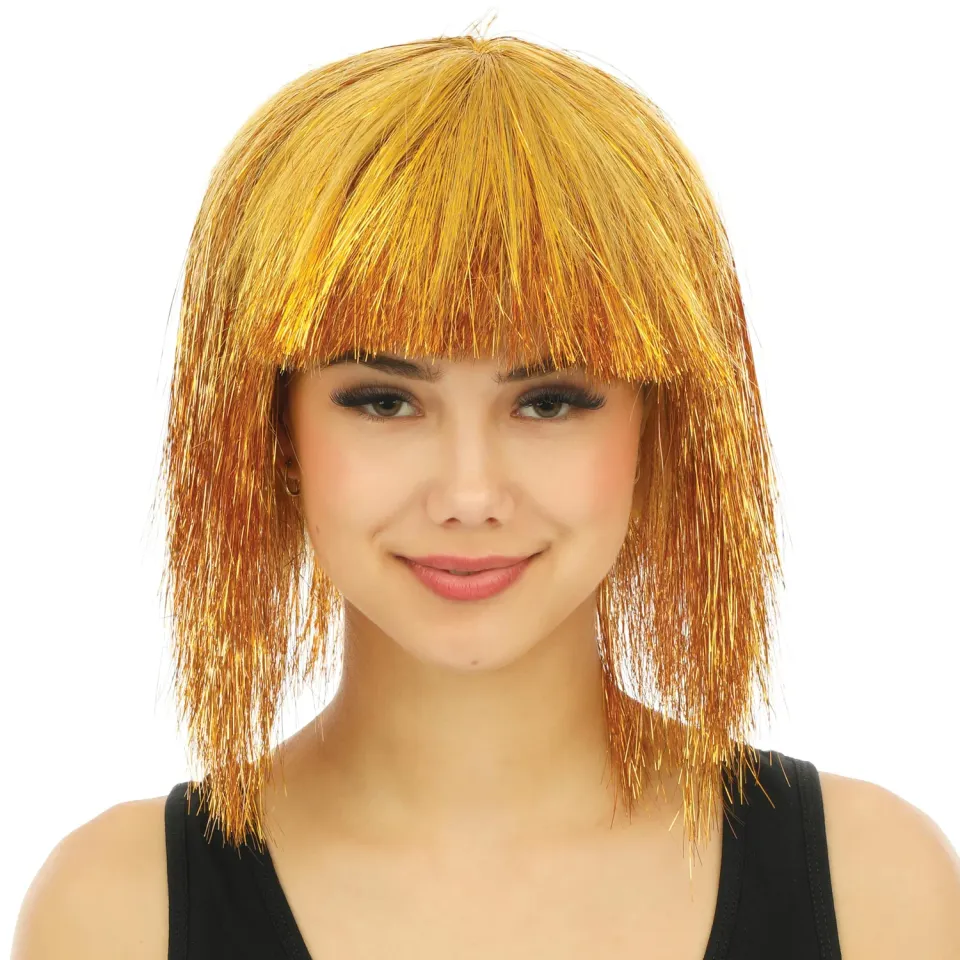 P'tit Clown Luxe parrucca disco oro capelli sintetici